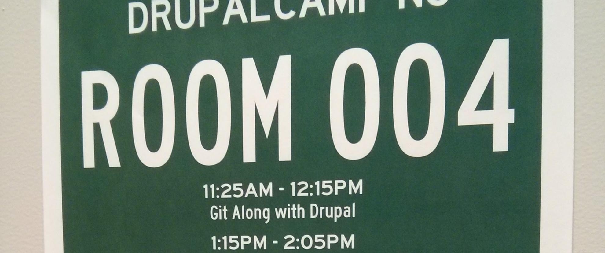 DrupalCamp Room Sign